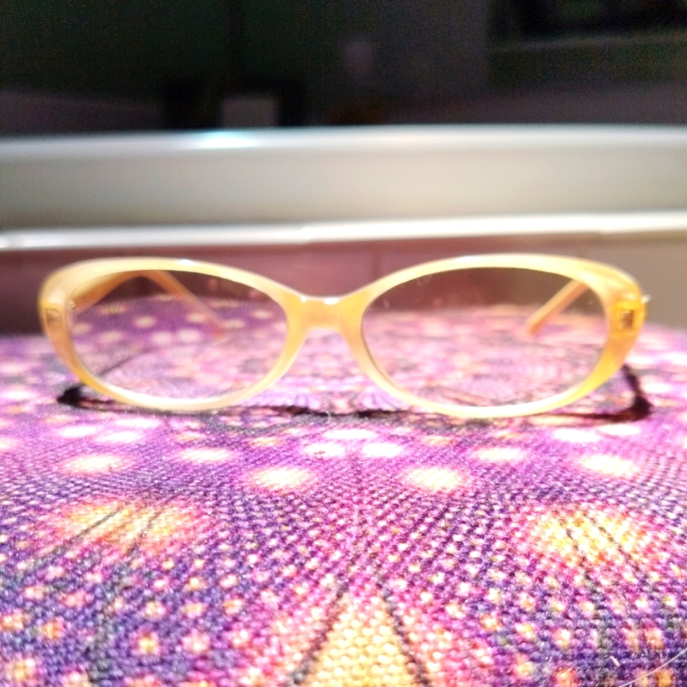 Vintage 1980's Cream Sunglasses Tan Glass